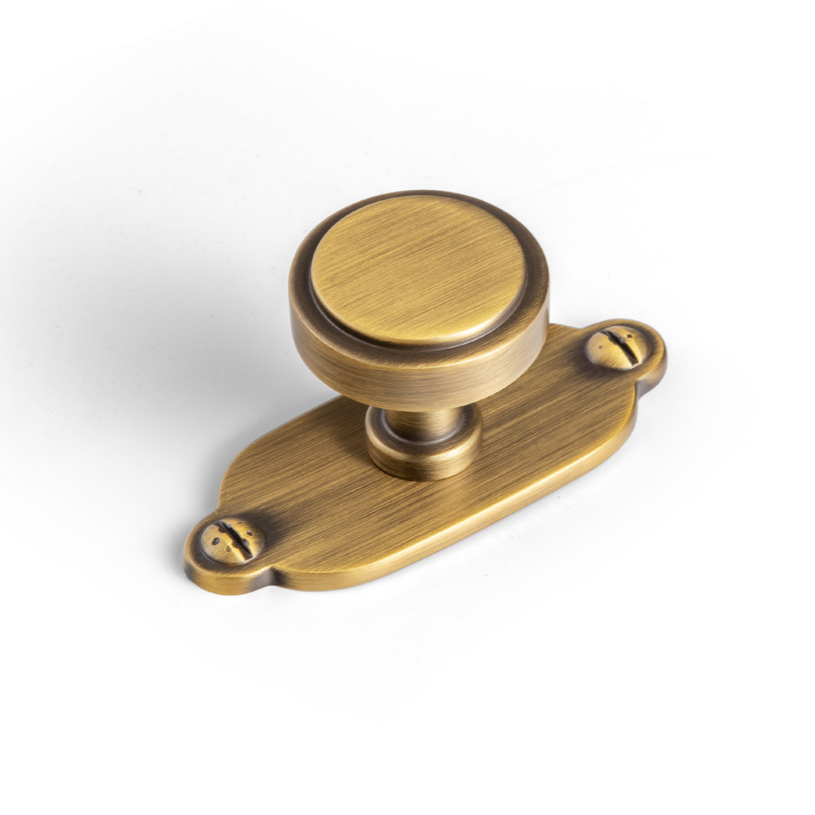 Furniture Hardware With Backplate - Goo-Ki Vintage Brass Cabinet Pulls with