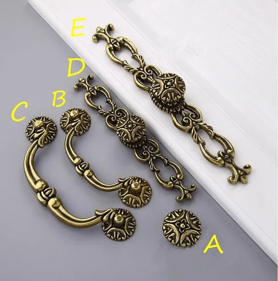 Furniture Hardware With Backplate - Dresser Knobs Bail Pulls Drawer Pull