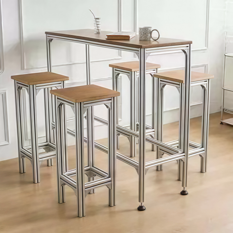 solid wood high bar table and  - Furniture For Hardware Shop avis et prix