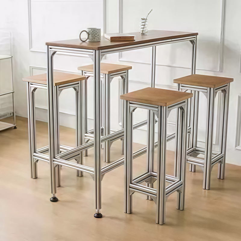 solid wood high bar table and  - Furniture For Hardware Shop avis et prix