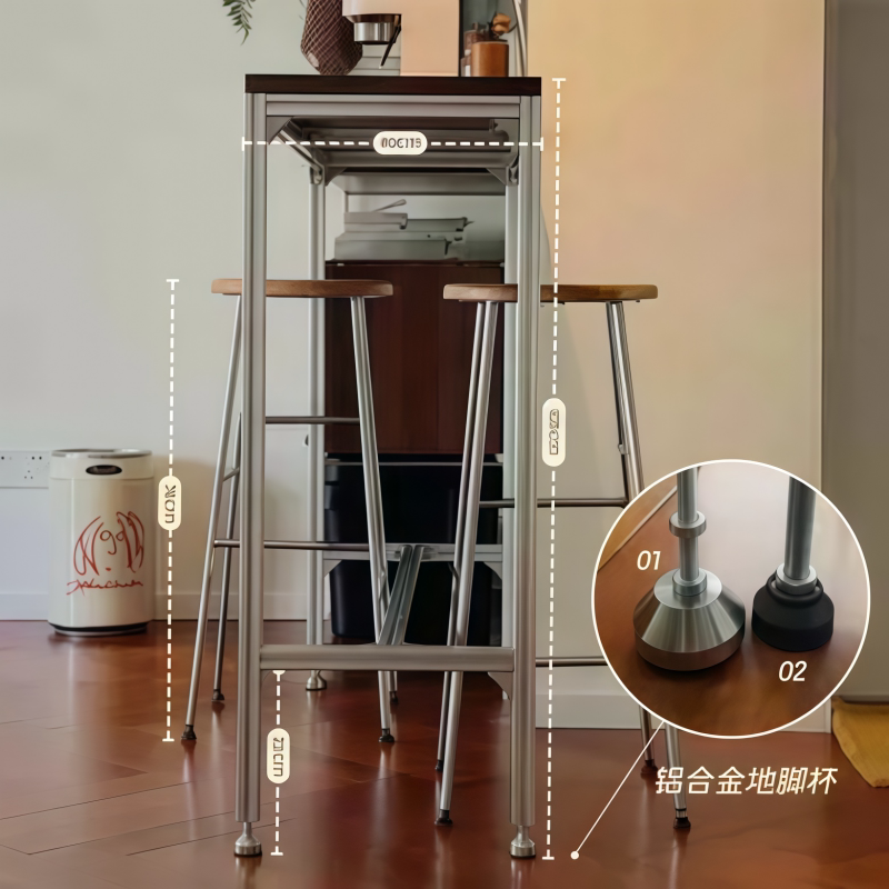 solid wood high bar table and  - Furniture For Hardware Shop avis et prix