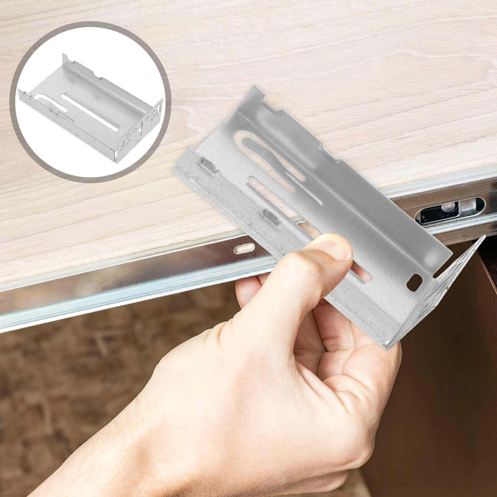 2Pcs Steel Ball Rail Drawer Sl - Furniture Hardware With Backplate avis et prix