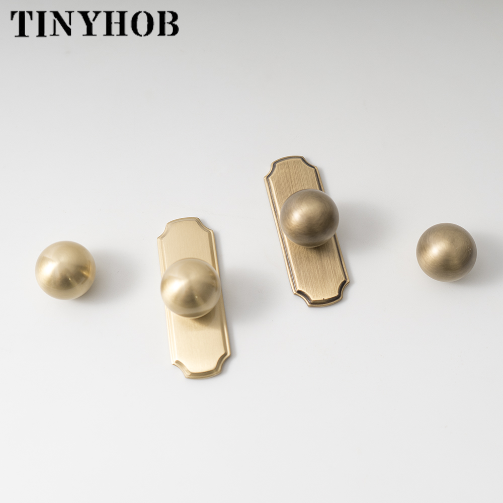 Vintage Brass Ball Knobs with  - Furniture Hardware With Backplate avis et prix