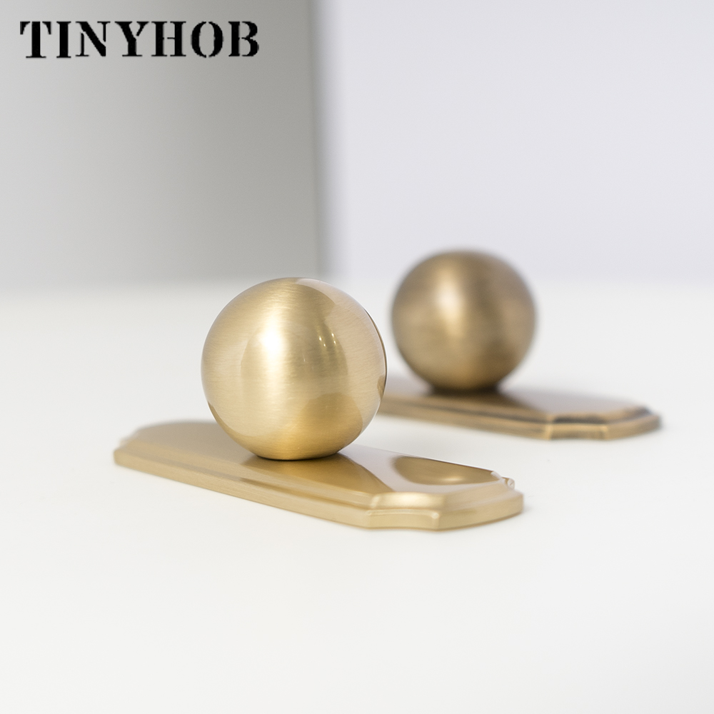 Vintage Brass Ball Knobs with  - Furniture Hardware With Backplate avis et prix